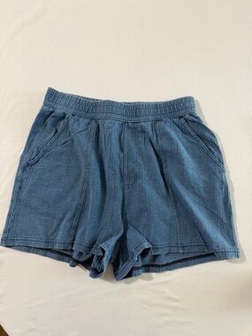 HALARA Denim-Look High Waist Blue Lounge Shorts